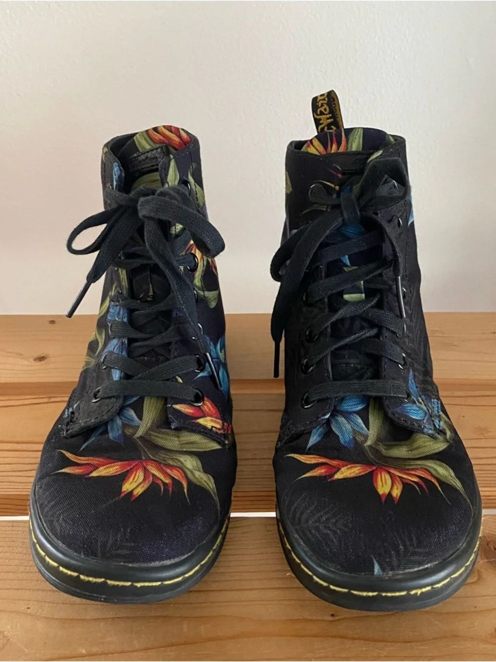 Dr. Martens Doc Martens Hackney Tropical Floral High Top Canvas Boots 6